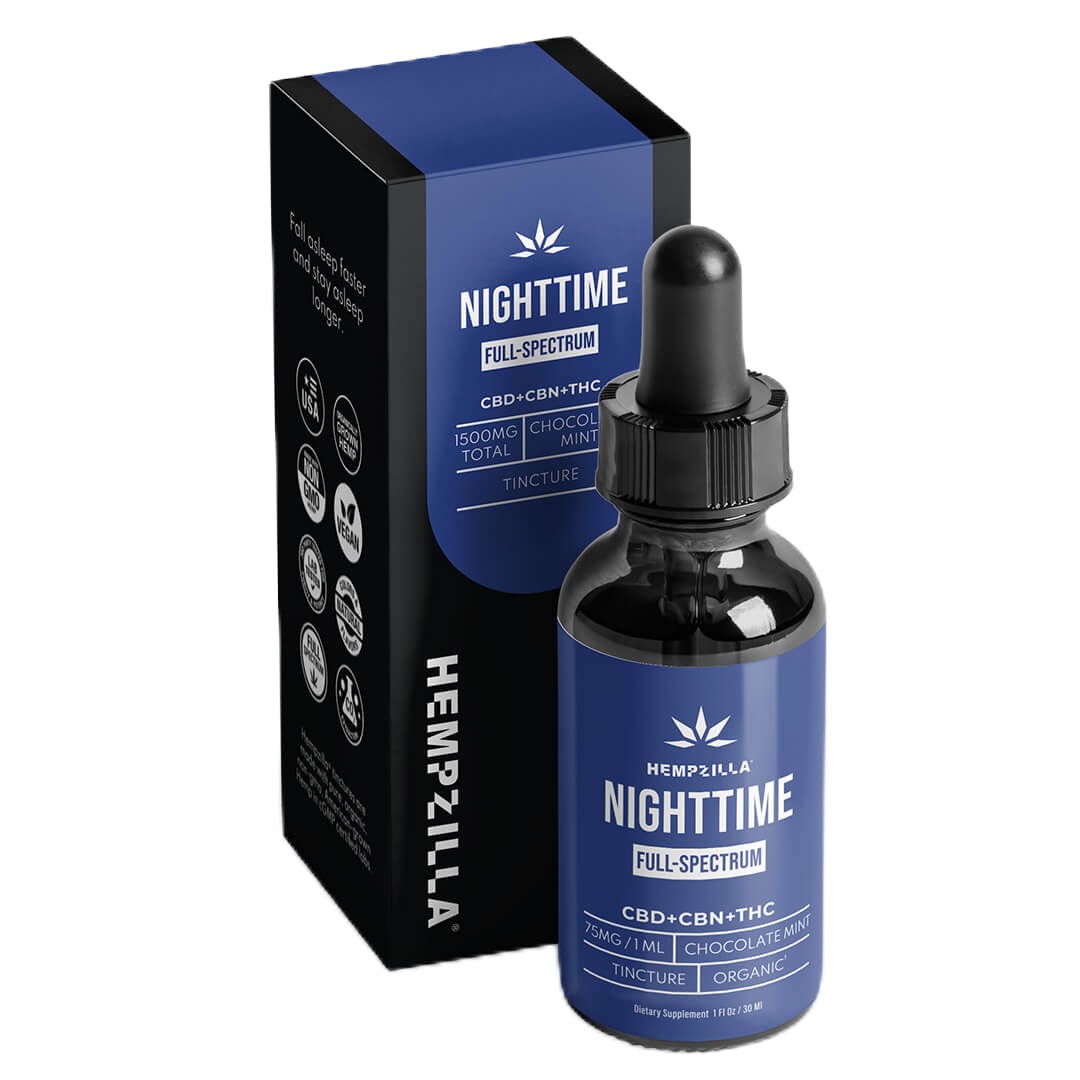 Hempzilla – HZ 1500mg Cbd Tincture / Full Spectrrum Nighttime blend